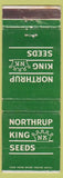 Matchbook Cover - Northrup King Seeds WORN Grass Alfalfa Pioneer