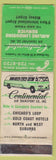Matchbook Cover - Continental Airline Limo Service Chicago IL WEAR