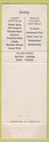 Matchbook Cover - Continental Airline Limo Service Chicago IL WEAR