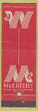 Matchbook Cover - McCreery New York City