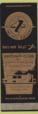 Matchbook Cover - Phoenix Club Anaheim CA SAMPLE