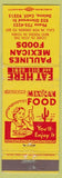Matchbook Cover - Pauline's Mexican Food Delano CA girlie WEAR