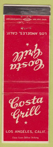 Matchbook Cover - Costa Grill Los Angeles CA