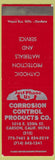 Matchbook Cover - Corrosion Control Products Carson CA SAMPLE
