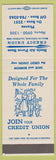 Matchbook Cover - Beale Air Force Base Credit Union CA SAMPLE