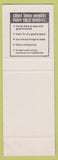 Matchbook Cover - Beale Air Force Base Credit Union CA SAMPLE