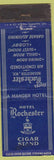 Matchbook Cover - Hotel Rochester NY Cigar Stand