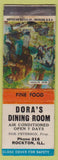 Matchbook Cover - Dora's Dining Room Rockton IL