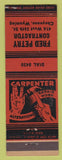 Matchbook Cover - Fred Perry Contractor Cheyenne WY red