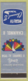 Matchbook Cover - WGAL TV Channel 8 NBC Peacock Lancaster PA Reading York