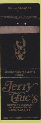 Matchbook Cover - Jerry Chick's Hermitage PA