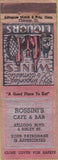 Matchbook Cover - Rossini's Cafe Bar St Paul MN WORN Advance