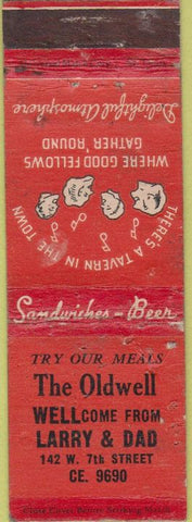Matchbook Cover - The Oldwell NO TOWN POOR ST Paul? MN
