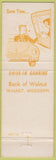 Matchbook Cover - Bank of Walnut MS