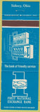 Matchbook Cover - First National Exchange Bank Sidney OH