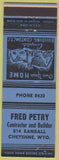 Matchbook Cover - Fred Perry Contractor Cheyenne WY blue