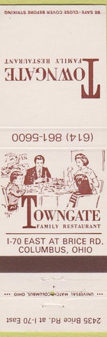 Matchbook Cover - Towngate Family Restaurant Columbus OH