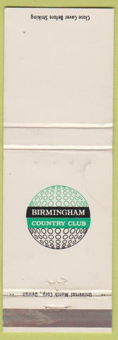 Matchbook Cover - Birmingham Country Club MI? WEAR