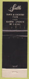 Matchbook Cover - Seattle Towna nd Country Club WA