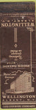 Matchbook Cover - The Wellington Albany NY POOR