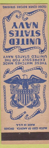Matchbook Cover - United States Navy