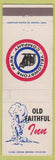 Matchbook Cover - Yellowstone Park Co Old Faithful