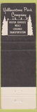 Matchbook Cover - Yellowstone Park Co Old Faithful