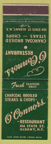 Matchbook Cover - O'Connors Restaurant Albany NY