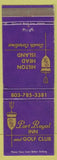 Matchbook Cover - Port Royal Inn and Golf Club Hilton Head Island SC