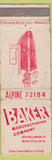 Matchbook Cover - Baker Manufacturing Madison WI POOR Water Well System