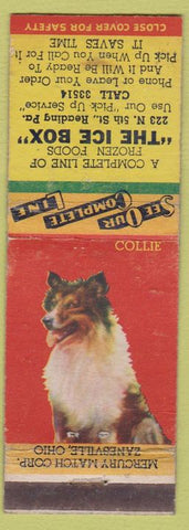 Matchbook Cover - The Ice Box Reading PA Collie