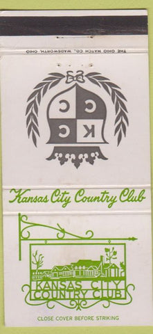 Matchbook Cover - Kansas City Country Club MO 30 Strike