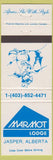 Matchbook Cover - Marmot Lodge Jasper AB