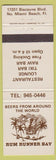 Matchbook Cover - Rum Runner Bay North Miami Beach FL