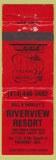 Matchbook Cover - Riverview Resort Fremont WI WORN