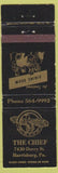 Matchbook Cover - The Chief Harrisburg PA restaurant WEAR