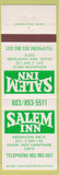 Matchbook Cover - Salem Inn Salem NH