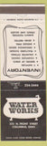 Matchbook Cover - Water Works Columbus OH restaurant