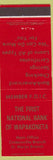 Matchbook Cover - First National Bank Wapakoneta Cridersville OH
