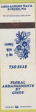 Matchbook Cover - Floral Arrangements by Cindy Auburn WA