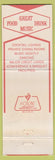 Matchbook Cover - Red Bull Motor Inns Waterbury CT Somerville NJ WEAR