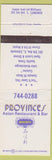Matchbook Cover - Provinces Asian Restaurant Edmonds WA