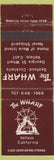 Matchbook Cover - The Wharf Vallejo CA
