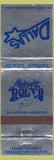 Matchbook Cover - Dallas Midnight Rodeo Houston San Antonio Corpus Christi TX