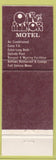 Matchbook Cover - The Bellows Fargo ND Oak Manor Motel