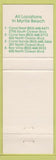 Matchbook Cover - Paradise Inn Motel Myrtle Beach SC