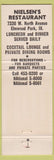 Matchbook Cover - Nielsen's Village Chicago IL restaurant