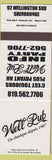 Matchbook Cover - Well Pub Sherbrooke QC