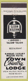 Matchbook Cover - Town and Country Lodge Wichita KS