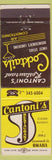 Matchbook Cover - Cantoni's Restaurant Omaha NE